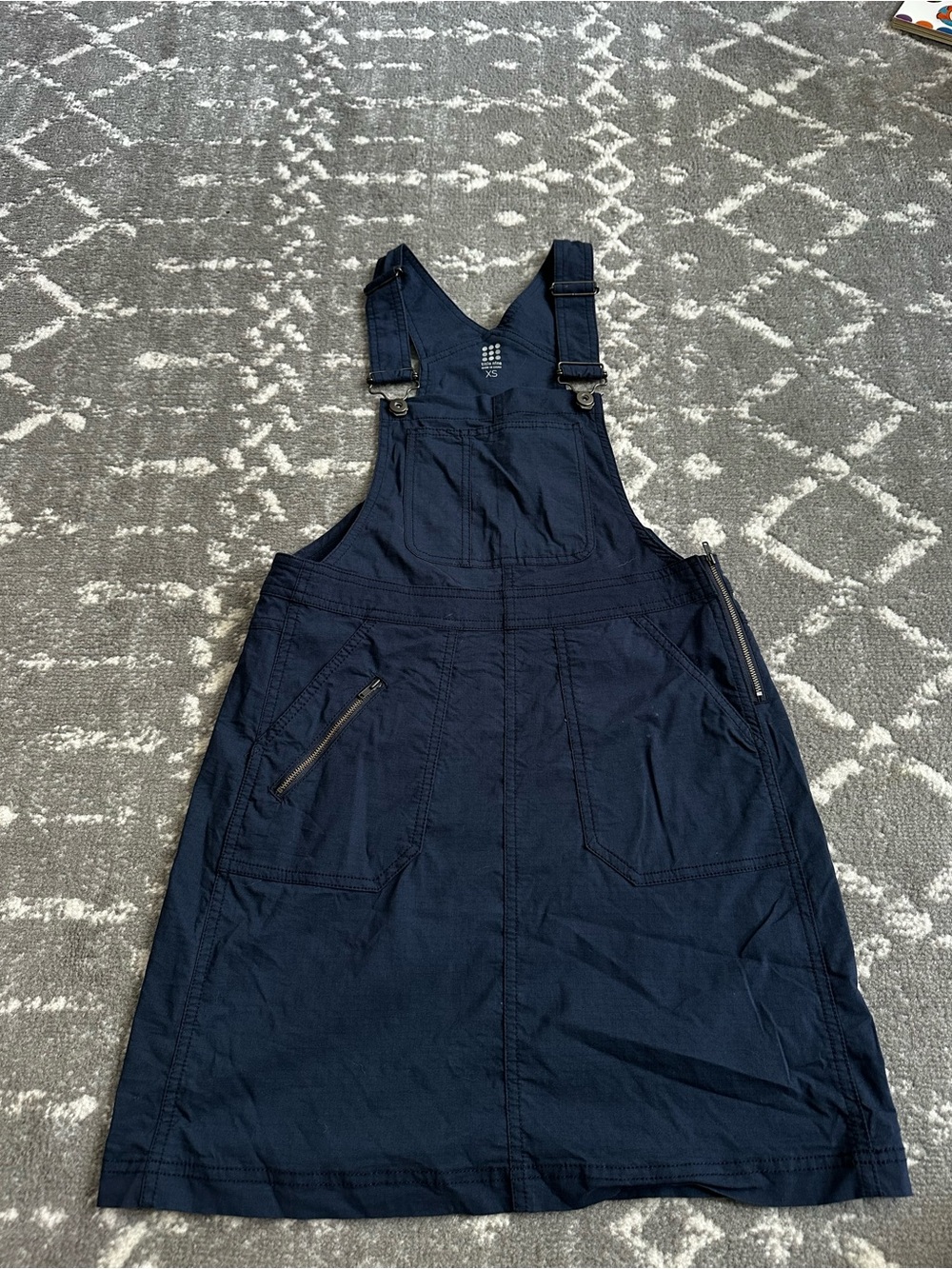 Title Nine navy overall dress